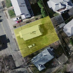 243 Pearl St, Newton MA 02458-1344 aerial view