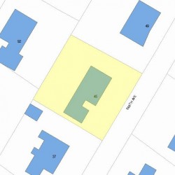 45 Smith Ave, Newton MA  02465-1543 plot plan