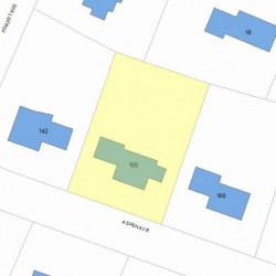 150 Aspen Ave, Newton MA 02466-3018 plot plan