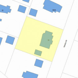 11 Owaisa Rd, Newton MA  02468-1909 plot plan