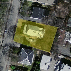 76 Freeman St, Newton MA 02466-1207 aerial view