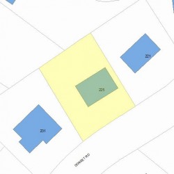 225 Dorset Rd, Newton MA 02468-1451 plot plan
