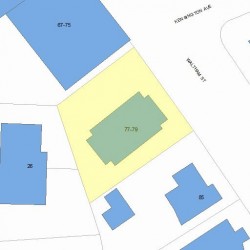 79 Waltham St, Newton MA 02465-1327 plot plan
