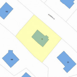 15 Juniper Ln, Newton MA  02459-2839 plot plan