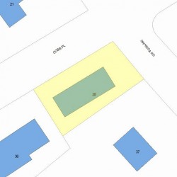 28 Cobb Pl, Newton MA  02468-1803 plot plan