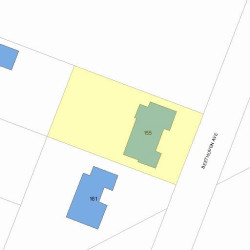 155 Beethoven Ave, Newton MA 02468-1731 plot plan