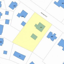 306 Franklin St, Newton MA 02458-2301 plot plan