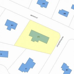 373 Dedham St, Newton MA 02459-2902 plot plan