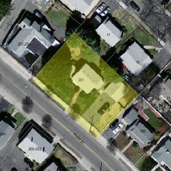 201 River St, Newton MA 02465-1431 aerial view