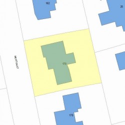 170 Morton St, Newton MA  02459-1528 plot plan