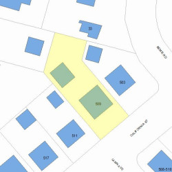 509 California St, Newton MA  02460-1210 plot plan