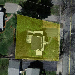 57 Cherry St, Newton MA 02465-1235 aerial view