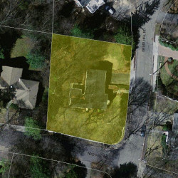 19 Druid Hill Rd, Newton MA  02461-2022 aerial view