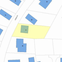 34 Curve St, Newton MA  02465-2207 plot plan