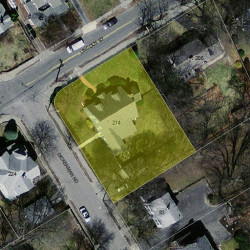 214 Lincoln St, Newton MA 02461-1326 aerial view