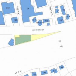 1180 Washington St, Newton MA  02465-2129 plot plan