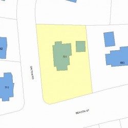 701 Beacon St, Newton MA 02459-1901 plot plan