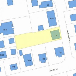 41 Woodbine Ter, Newton MA  02466-1820 plot plan
