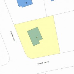 40 Fernwood Rd, Newton MA 02465-1841 plot plan