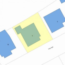 9 Oak Ter, Newton MA 02461-1409 plot plan