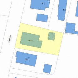 86 Jewett St, Newton MA 02458-1524 plot plan