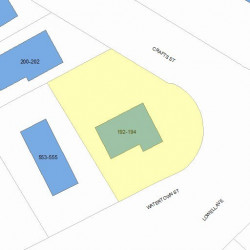 194 Crafts St, Newton MA 02460-1442 plot plan