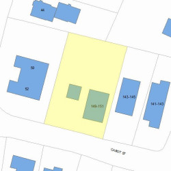 149 Cabot St, Newton MA 02458-2533 plot plan