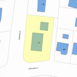 50 Fairfield St, Newton MA  02460-2126 plot plan