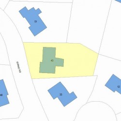 43 Ruane Rd, Newton MA 02465-2627 plot plan