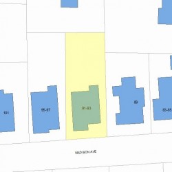 93 Madison Ave, Newton MA 02460-1904 plot plan