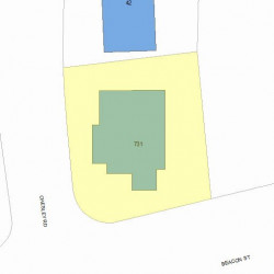731 Beacon St, Newton MA 02459-1902 plot plan