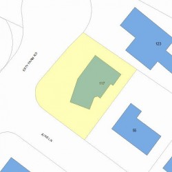 117 Esty Farm Rd, Newton MA 02459-3650 plot plan