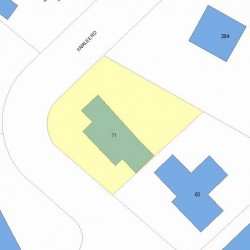 71 Fairlee Rd, Newton MA 02468-2025 plot plan