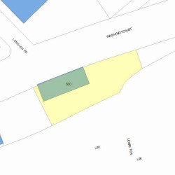 580 Washington St, Newton MA 02458-1418 plot plan