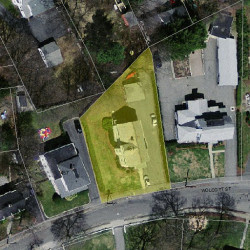 451 Wolcott St, Newton MA  02466-1520 aerial view