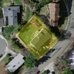 306 Country Club Rd, Newton MA  02459-3116 aerial view