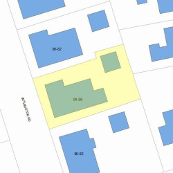 84 Withington Rd, Newton MA 02460-2040 plot plan