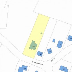 133 Charlemont St, Newton MA 02461-1911 plot plan