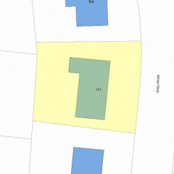 144 Evelyn Rd, Newton MA 02468-1042 plot plan