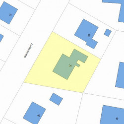 34 Dearborn St, Newton MA 02465-1534 plot plan