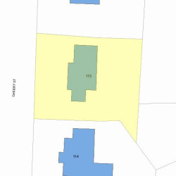110 Cherry St, Newton MA 02465-1239 plot plan