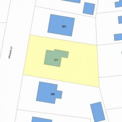 284 Parker St, Newton MA 02459-2673 plot plan