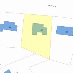 428 Waban Ave, Newton MA 02468-1352 plot plan