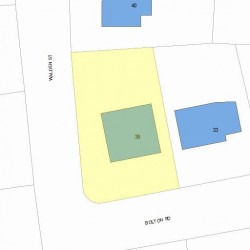 39 Bolton Rd, Newton MA  02460-2130 plot plan