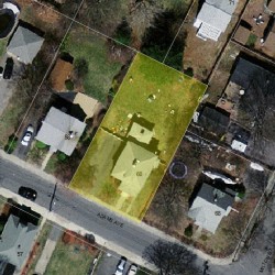 60 Adams Ave, Newton MA  02465-1003 aerial view