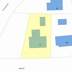 335 Ward St, Newton MA 02459-1214 plot plan