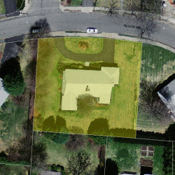 74 Ruane Rd, Newton MA  02465-2628 aerial view