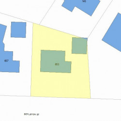 653 Boylston St, Newton MA 02459-2602 plot plan
