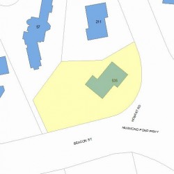 535 Beacon St, Newton MA 02459-2001 plot plan