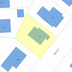 117 Grant Ave, Newton MA 02459-1350 plot plan